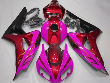 Rot Glänzend & Pink 06-07 Honda CBR1000RR Verkleidung