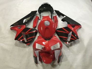 Rot Glänzend / Schwarz 03-04 Honda CBR600RR Verkleidung