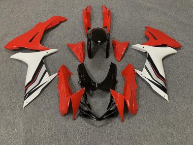 Rot & Glänzender Weißstil 11-24 Suzuki GSXR 600-750 Verkleidung