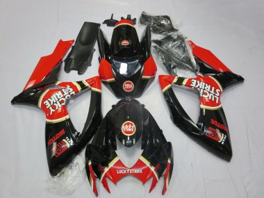Rot Lucky Strike 06-07 Suzuki GSXR 600-750 Verkleidung