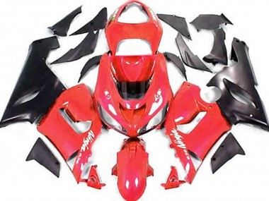 Rot & Matt Schwarz 05-06 Kawasaki ZX6R Verkleidung