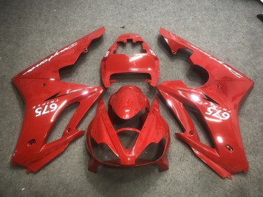 Rot Mit Weißen Aufklebern 06-08 Triumph Daytona 675 Verkleidung