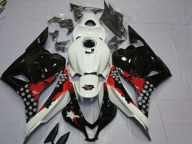Rot & Schwarz Splatter 09-12 Honda CBR600RR Verkleidung
