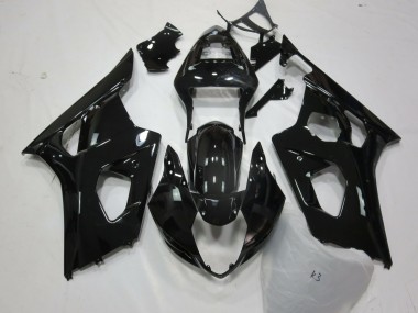 Schwarz Glänzend 03-04 Suzuki GSXR 1000 Verkleidung