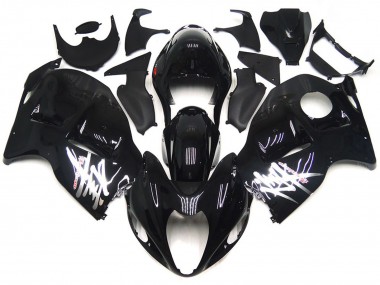 Schwarz Glänzend Mit Silbernen Aufklebern 97-07 Suzuki GSXR 1300 Verkleidung