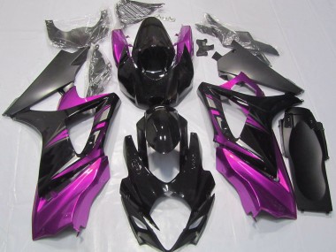 Schwarz Glänzend & Pink 07-08 Suzuki GSXR 1000 Verkleidung