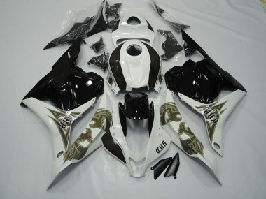 Schwarz Gold & Weiß 09-12 Honda CBR600RR Verkleidung
