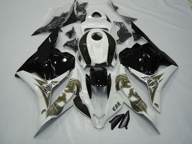 Schwarz Gold & Weiß 09-12 Honda CBR600RR Verkleidung