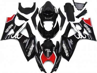Schwarz & Weiß Mit Rot 07-08 Suzuki GSXR 1000 Verkleidung