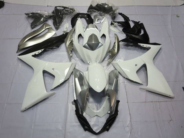 Silber & Weiß 09-16 Suzuki GSXR 1000 Verkleidung