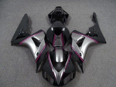 Silber Mit Rosa Nadelstreifen Streifen 06-07 Honda CBR1000RR Verkleidung
