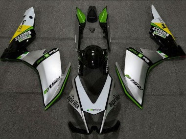 Silber Pirelli & Grün 10-15 Aprilia RSV4 1000 Verkleidung