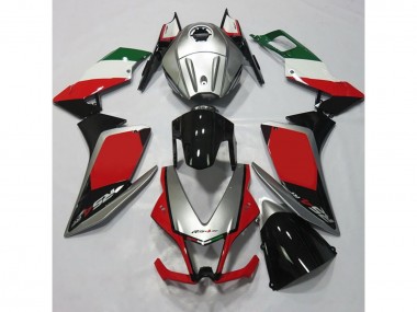 Silber & Rot 12-15 Aprilia RS4 125 Verkleidung