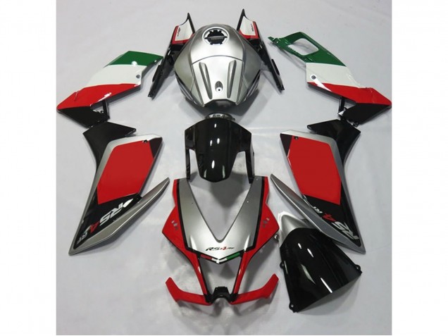 Silber & Rot 12-15 Aprilia RS4 125 Verkleidung