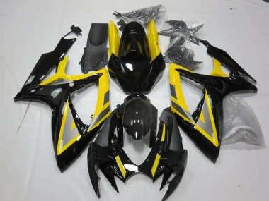 Silber & Schwarz Gelb 06-07 Suzuki GSXR 600-750 Verkleidung