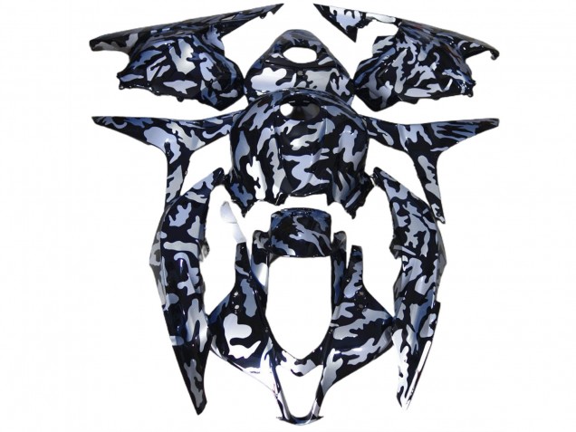 Silberner Schnee Tarnung 09-12 Honda CBR600RR Verkleidung