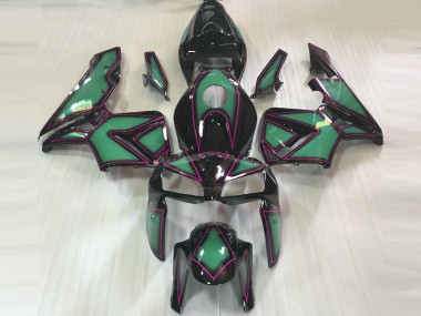 Smaragdgrün & Rosa Umriss 05-06 Honda CBR600RR Verkleidung
