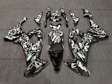 Tarnung & Grünes Logo 08-10 Kawasaki ZX10R Verkleidung