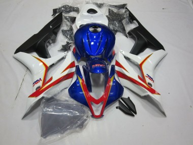 Tiefes Blau Weiß & Rot HRC 07-08 Honda CBR600RR Verkleidung