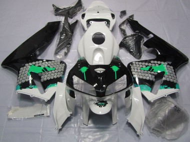 Türkisspritzer Auf Glänzendem Schwarz 05-06 Honda CBR600RR Verkleidung